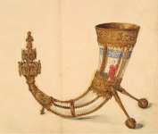 Design of a Syrian Goblet Shaped like a Horn - Hermitage
